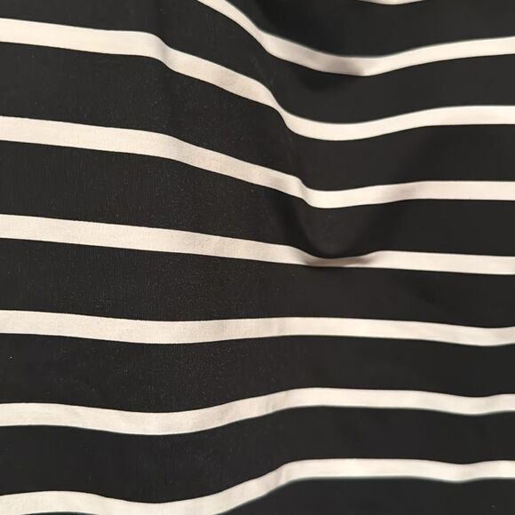 Lauren Ralph Lauren Halter Top Striped One Piece Swimsuit Size 8 Black & White - Picture 2 of 10